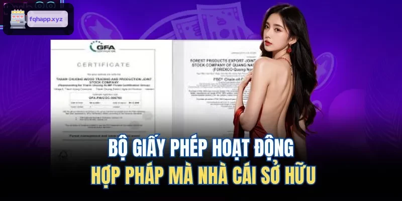 Các giấy phép hợp pháp mà WIN79 sở hữu